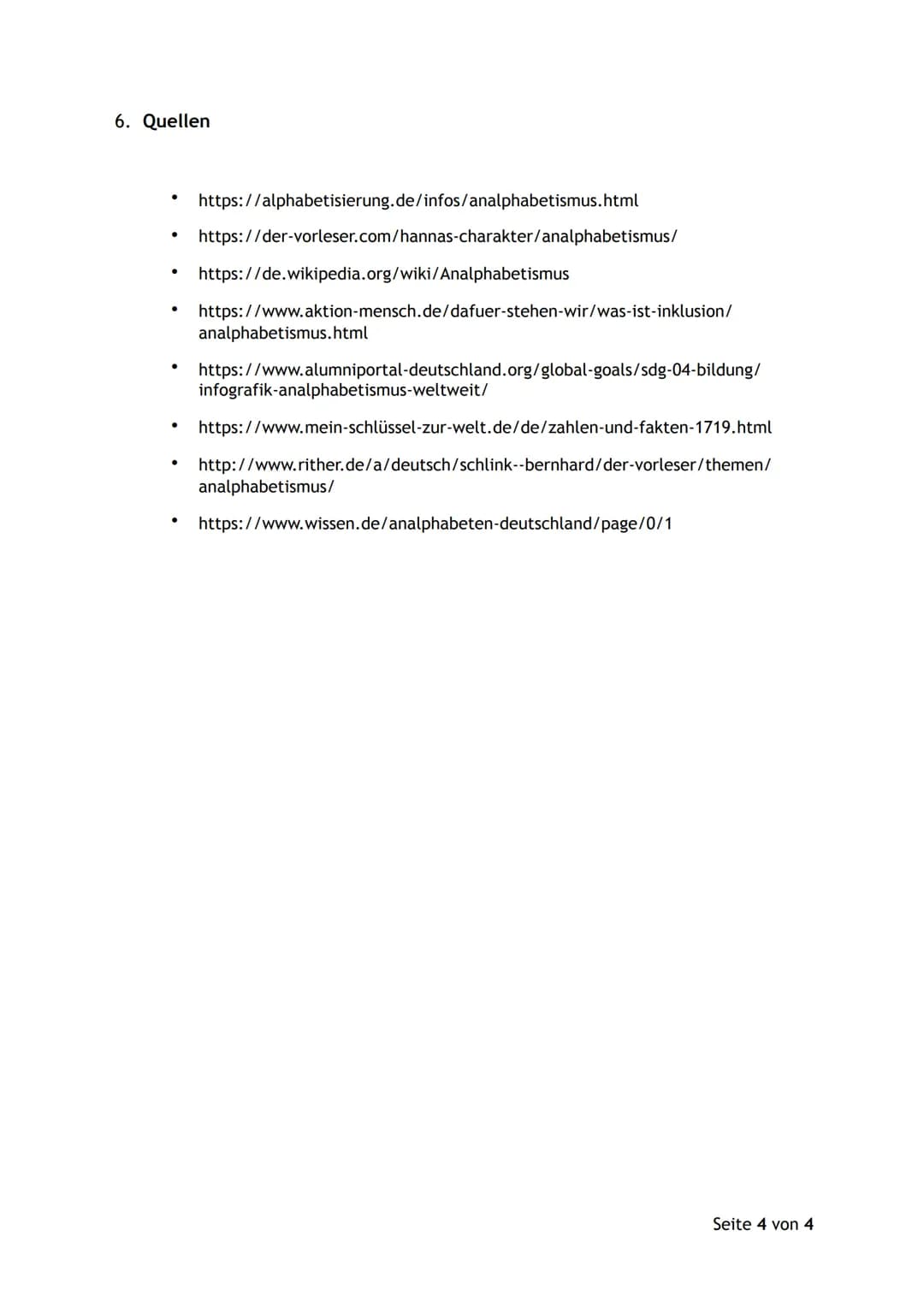 Gliederung
1. Definition
2. Differenzierungen bei Analphabeten
2.1. Primärer Analphabetismus
2.2. Sekundärer Analphabetismus
2.3. Semi-Analp