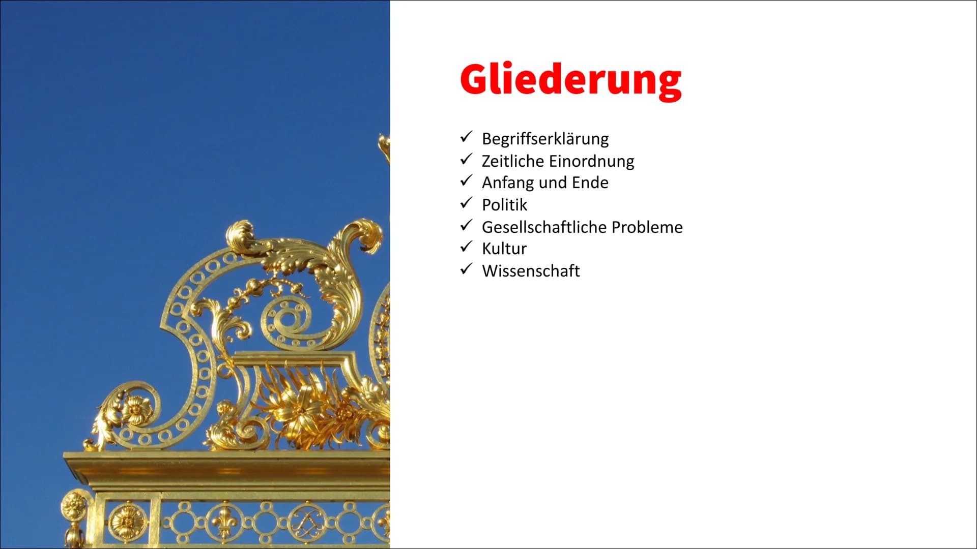 Absolutismus
✓ Begriffserklärung
Absolutismus bezeichnet sowohl eine Zeitepoche, als auch eine Regierungsform. Als
Herrschaftsform ist sie e