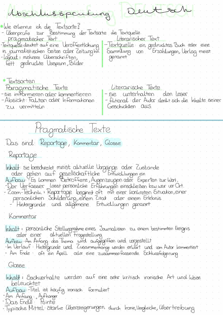 Know Pragmatische Texte und literarische Texte  thumbnail