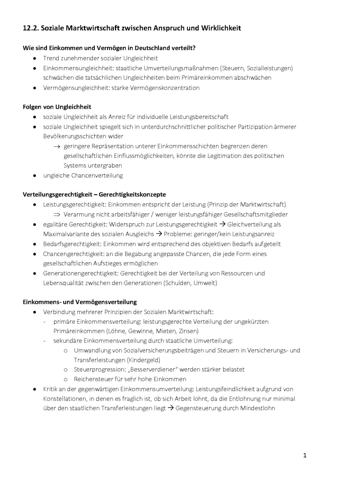 Soziale Marktwirtschaft zwischen Anspruch und Wirklichkeit
