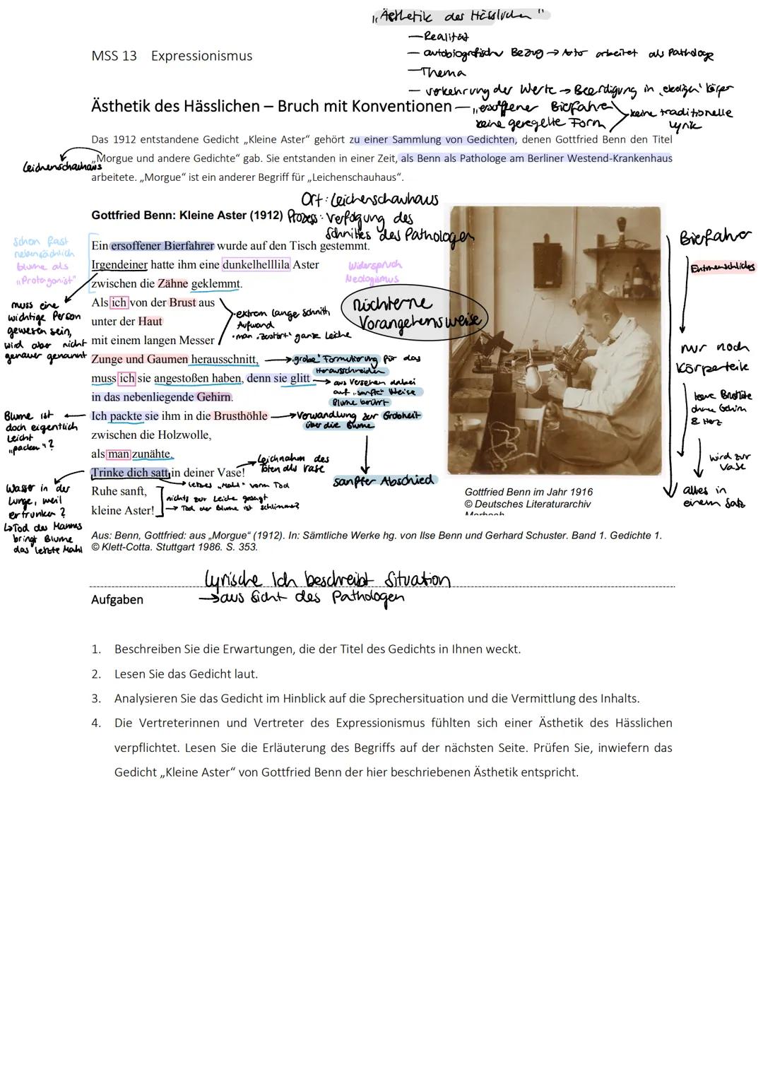 Schon fast
nebensächlich
blume als
Protagonist
leichenschauhaus
1 Äethetik des Hässlichen "
-Realitat
- autobiografisch Bezug → toto arbeite