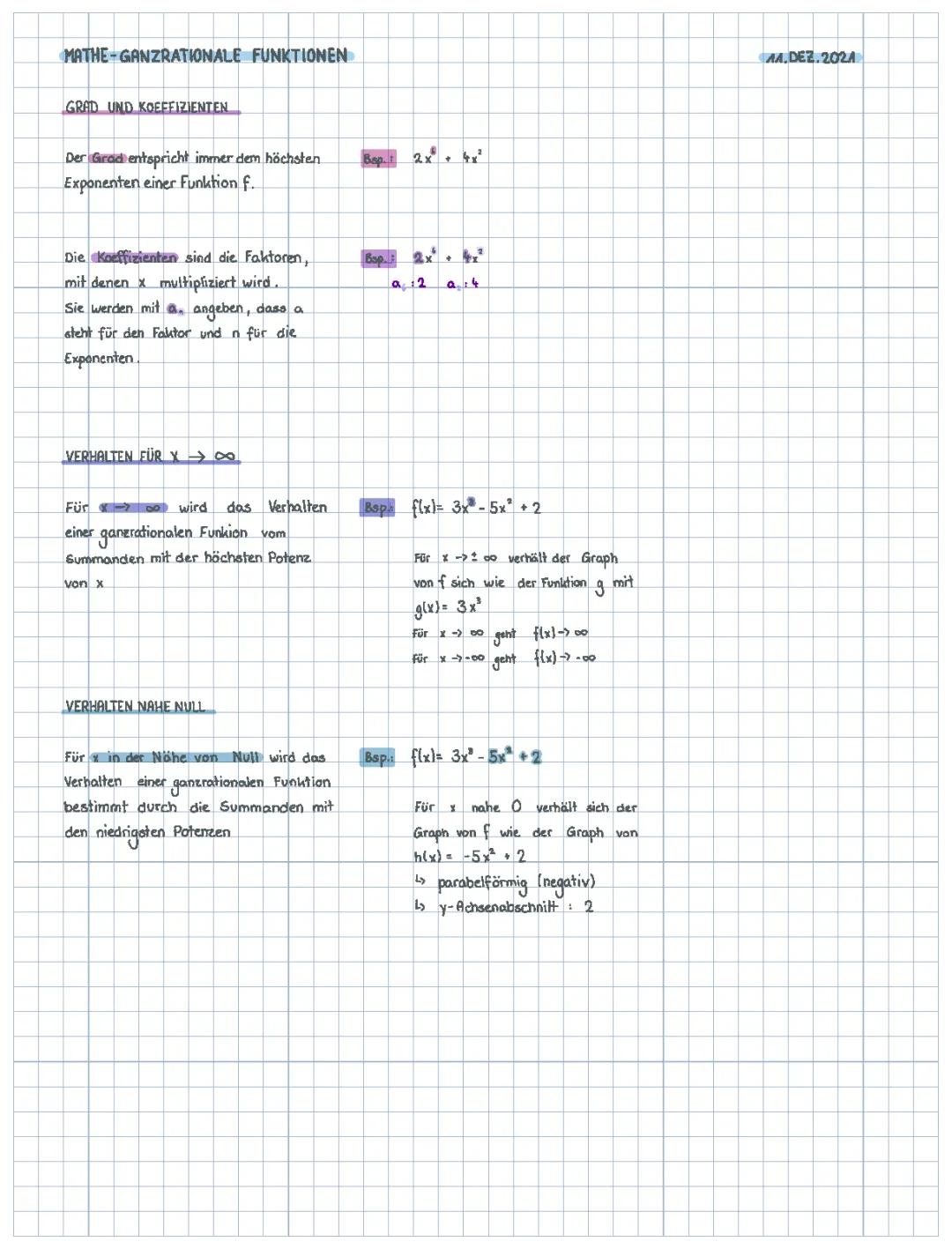  GANZRATIONALE FUNKTIONEN