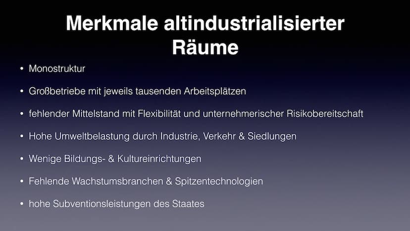 Wirtschaftsregionen im
Wandel ●
●
Merkmale altindustrialisierter Räume
Sektoren Modell
Raumbeispiel Ruhrgebiet
●
●
Inhaltsverzeichnis
Wo lie