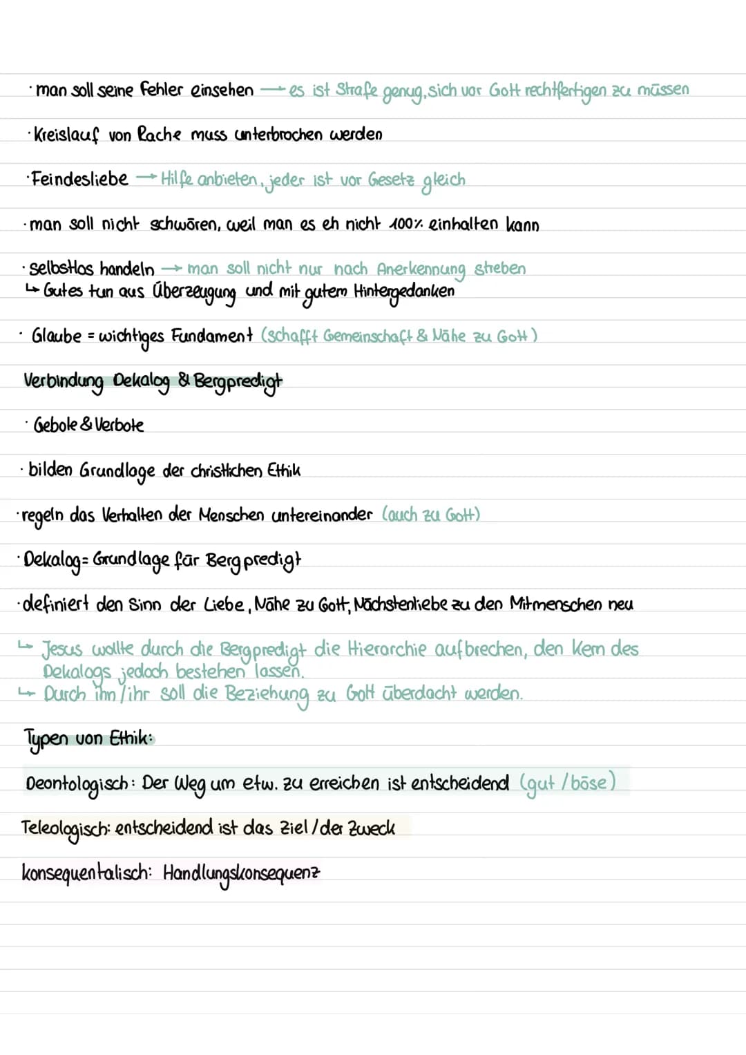 überblick:
Moral: Normen & Werte, die in einer Gesellschaft als verbindlich
gelten Moral ist wandelbar & beruht auf Gewohnheit
Ethik: Theori