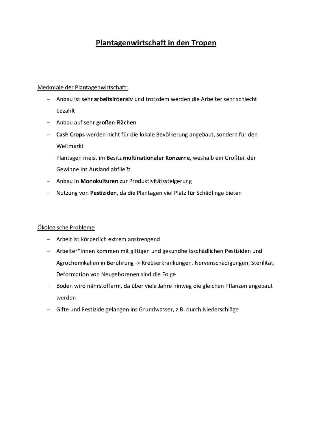 Plantagenwirtschaft in den Tropen einfach erklärt: Vor- und Nachteile im Regenwald