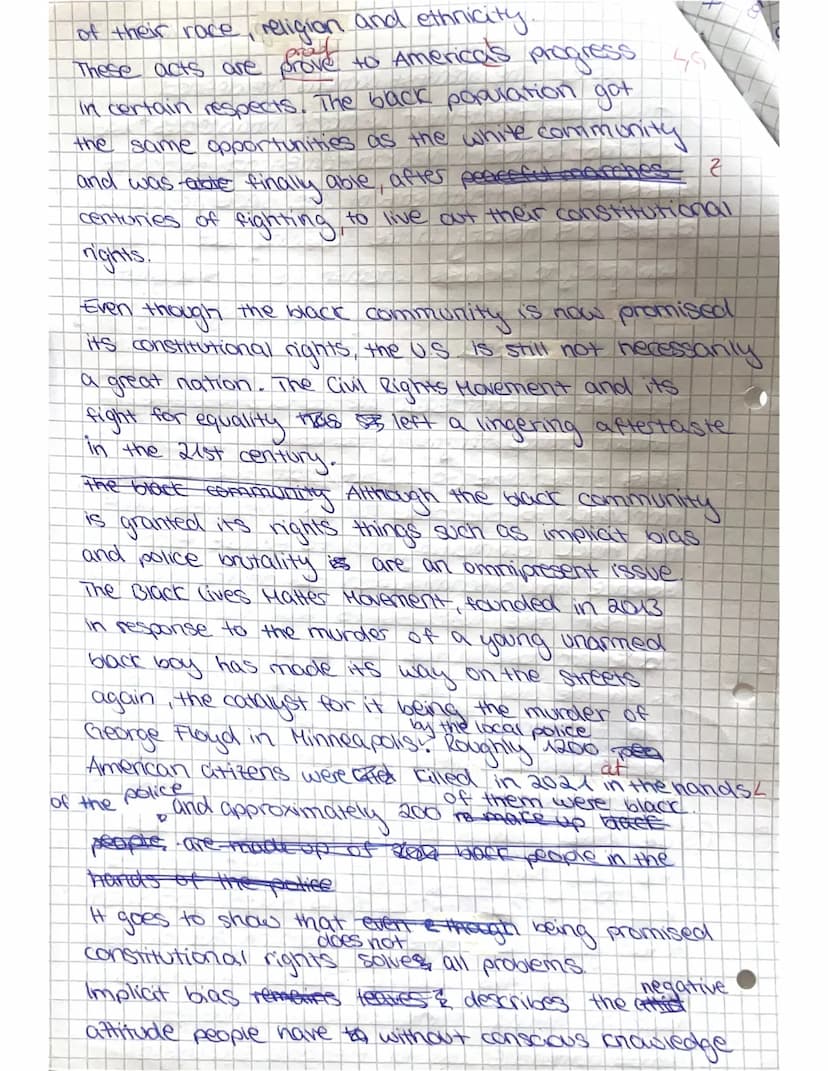 English LKE 12/1
USA
Written exam No. 1 LK E
Name: Maria WANAN
October 21st, 2022
credits:/(30) mark: Y
Oral Mark: 12
10.11.22
Text:
A right