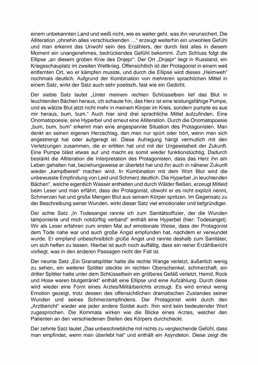 
<p>Der erste Satz des Romans "Im Himmel, ganz oben", lautet: "Im Himmel, ganz oben, konnte ich einige ziehende Wolken erkennen, und da begr