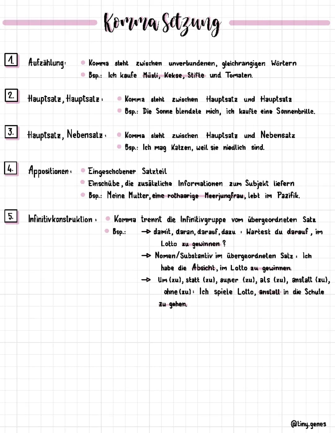 Kommasetzung