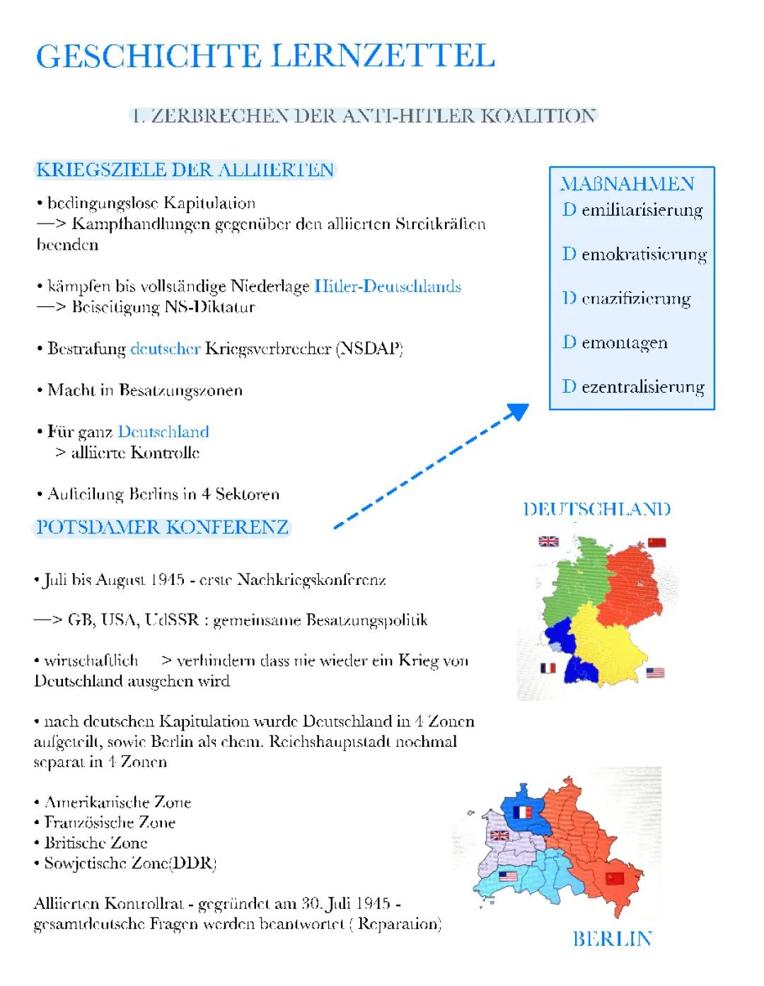Nachkriegszeit, BLOCKBILDUNG, Kalter Krieg Beginn