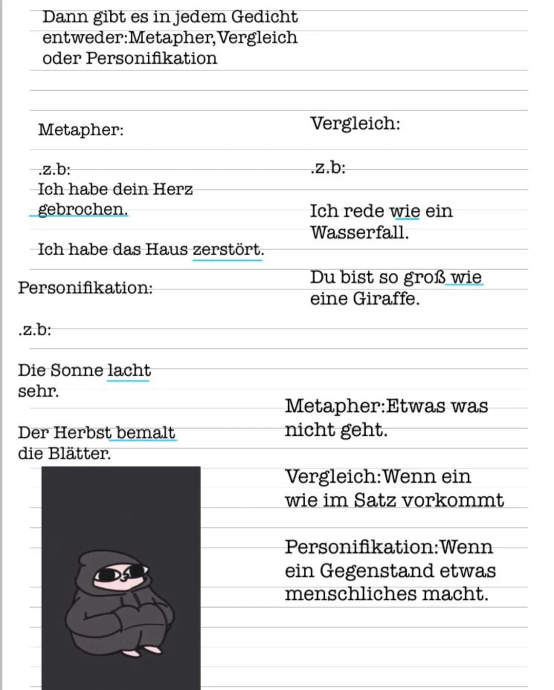 Gedicht
sind
Texte
die sich
Reimen.
Gedicht
Verse haben
verschieden
Reimschemen
.z.b: Ich bin eine Maus
Und bin in deinem haus
Ich esse Käse