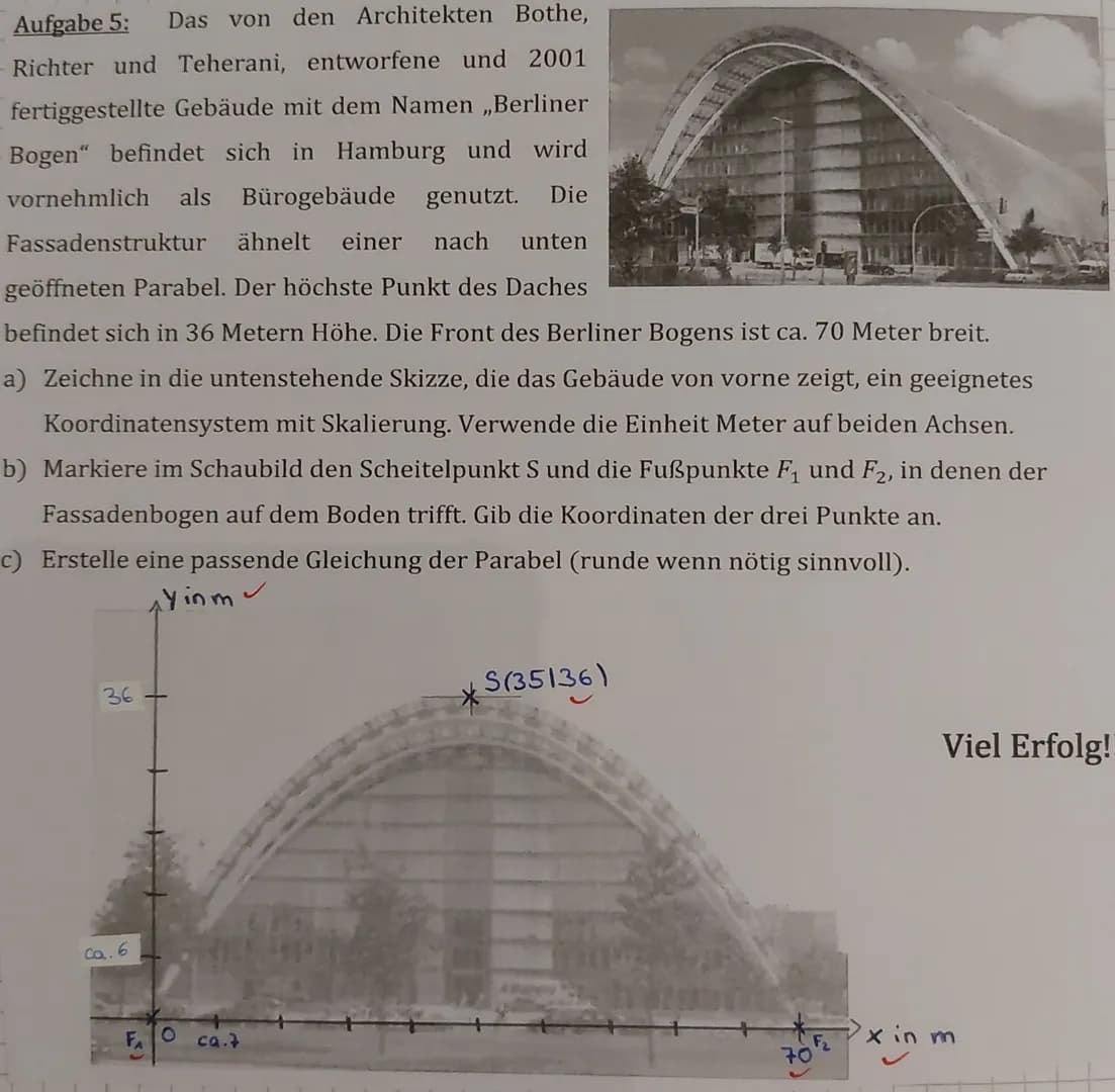 9N
1. Großer Leistungsnachweis in Mathematik
Name:
Aufgabe 1: In der rechten
Abbildung siehst du drei
Parabeln
in
einem
Koordinatensystem. G