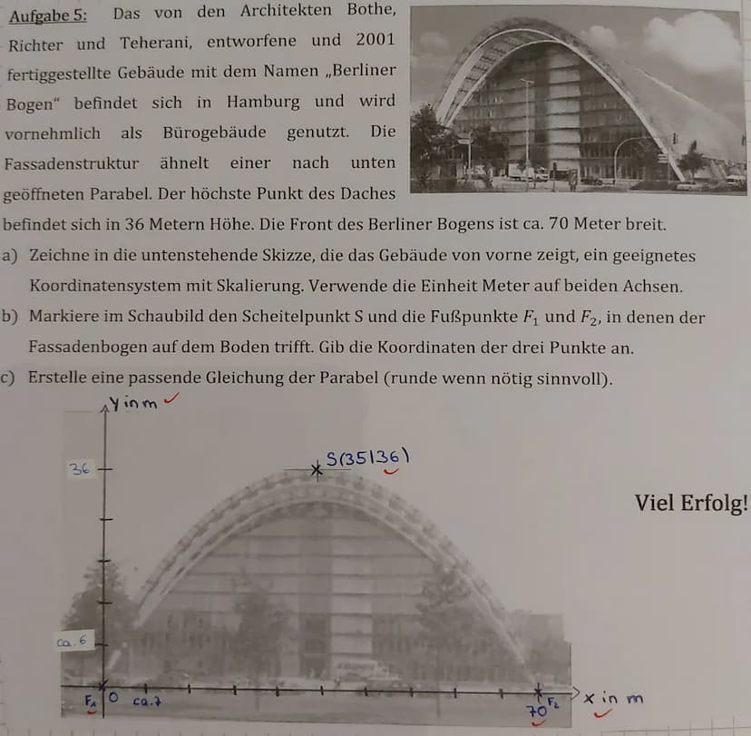 9N
1. Großer Leistungsnachweis in Mathematik
Name:
Aufgabe 1: In der rechten
Abbildung siehst du drei
Parabeln
in
einem
Koordinatensystem. G