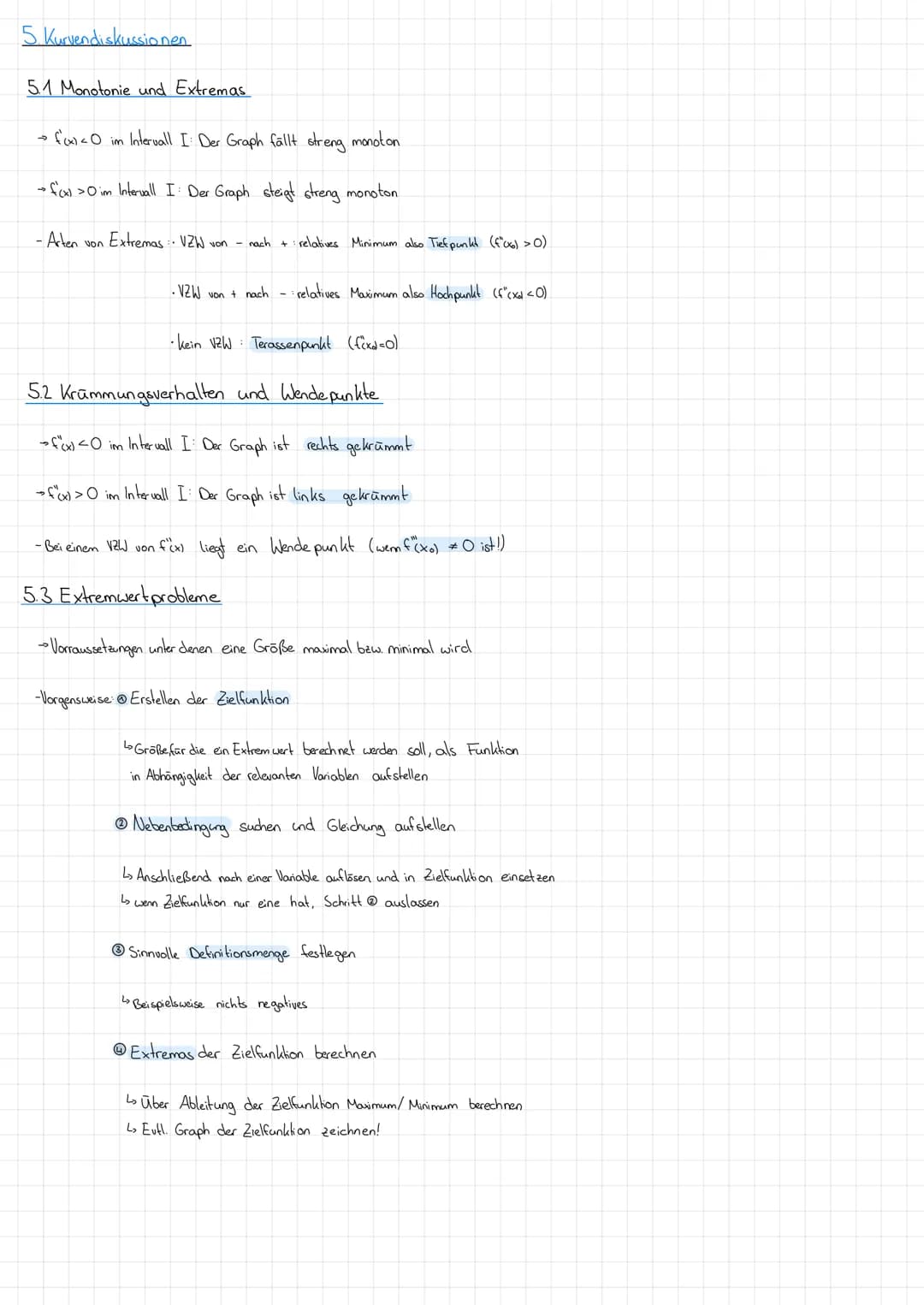 I Analysis
1. Funktion en
1.1 Ganzrationale Funktionen
Exponent
Koeffizient
Grad
n
fcx = ax + ax"
0²-1
z. B. 3x³ + 2x²-x +4
Spezialfälle: Li
