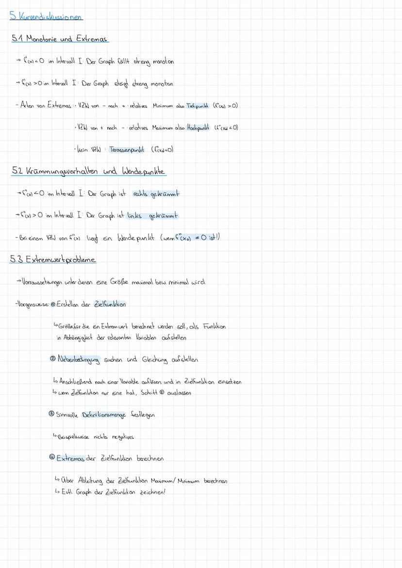 I Analysis
1. Funktion en
1.1 Ganzrationale Funktionen
Exponent
Koeffizient
Grad
n
fcx = ax + ax"
0²-1
z. B. 3x³ + 2x²-x +4
Spezialfälle: Li