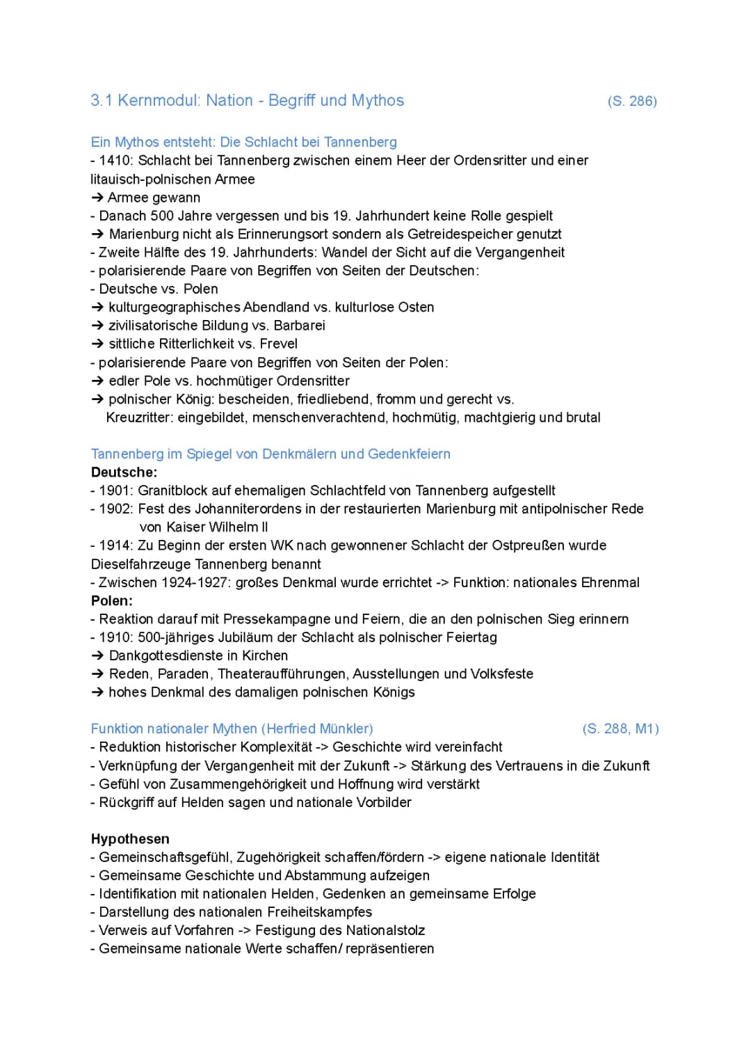 Kernmodul 3: Mythos, deutsches Selbstverständnis und der deutsche Sonderweg 
