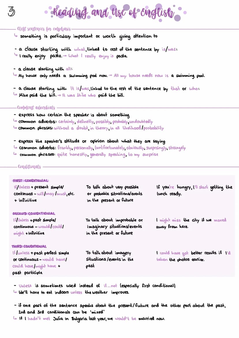 1
Cambridge Exam
I READING & USE OF ENGLISH 1h30min
II WRITING 1h30min
III LISTENING
40min
IT SPEAKING 15min
ниче
30 2
• Reading and use of 