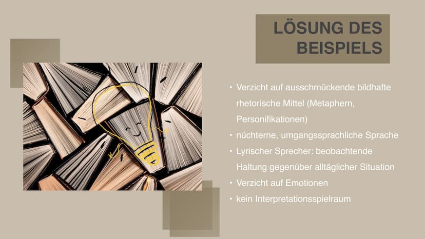 Die Neue
Sachlichkeit 04
05
06
03
01
02
INHALTSVERZEICHNIS
KONTEXT
?
DEFINITION
THEMEN
LITERATUR
AUTOREN UND
IHRE WERKE
31
BEISPIEL Beispiel