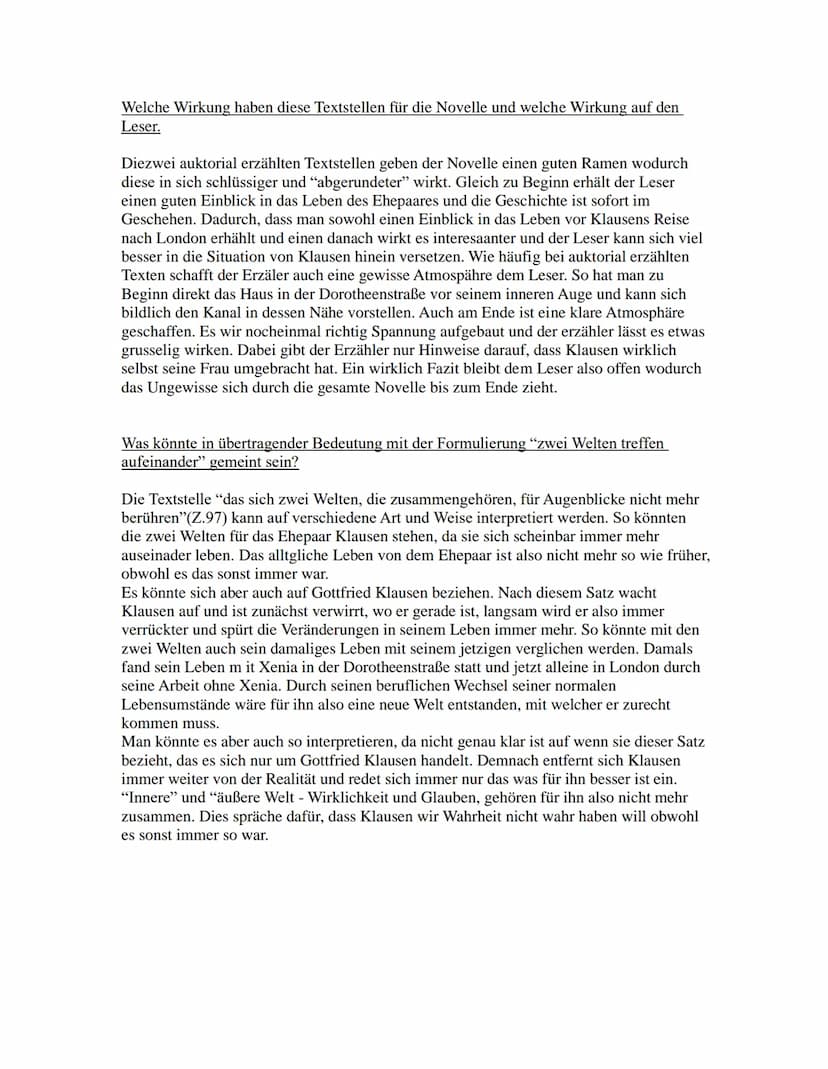 Deutsch Lk nach den Ferien
04.04.2020
Die unterstrichenden Textstellen inhaltlich und sprachlich darstellen.
Die Novelle "Das Haus in der Do