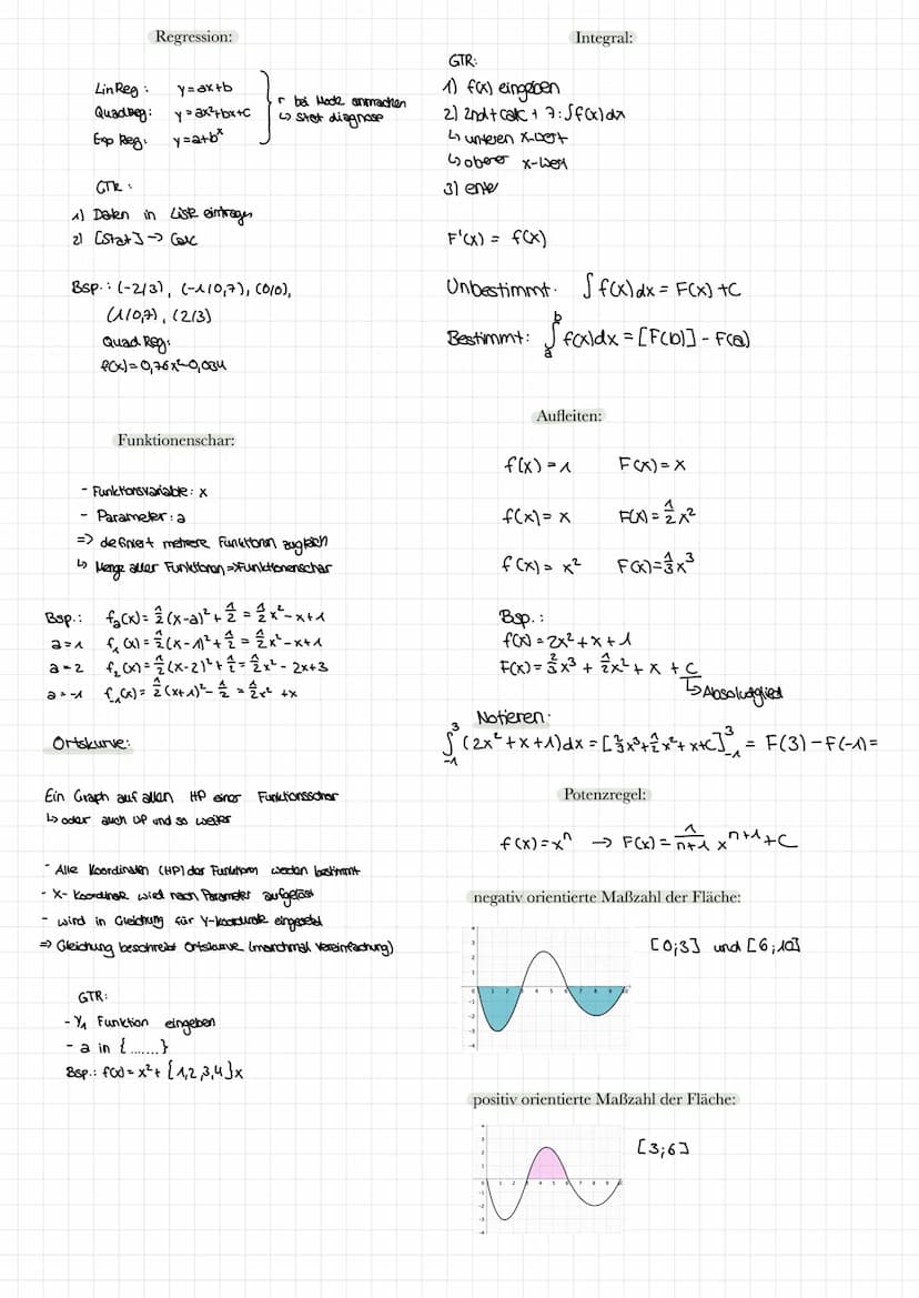 Ableiten:
Bsp.
f(x) = ²3 x ²³² + x² + x
2
f'(x)= x² + 2x + 1
f"(x) = 2x+2
f"(x) = 2
GTR:
alpha + window
→3 nDeriu
((Y₂₁)|x=x
Lalpha+ trace
N