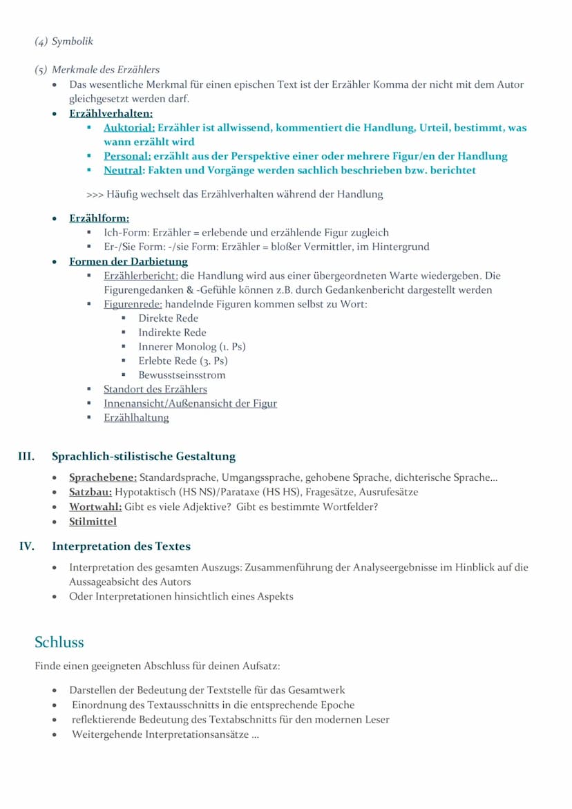 Einleitung
Nenne die Basisinformationen zum Text (Titel, Autor, Textsorte & Entstehungszeit) und fasse die
Kernaussage bzw. die Gesamthandlu