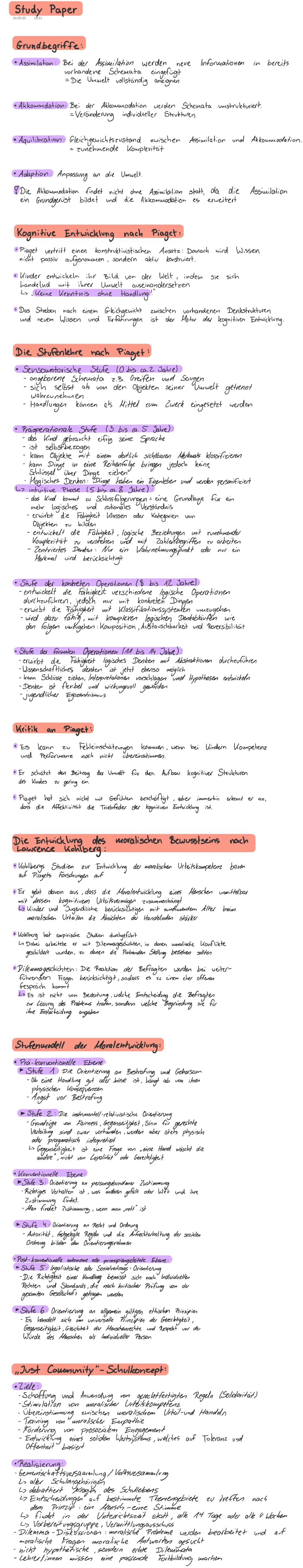 Akkommodation und Assimilation einfach erklärt: Piaget und Kohlberg