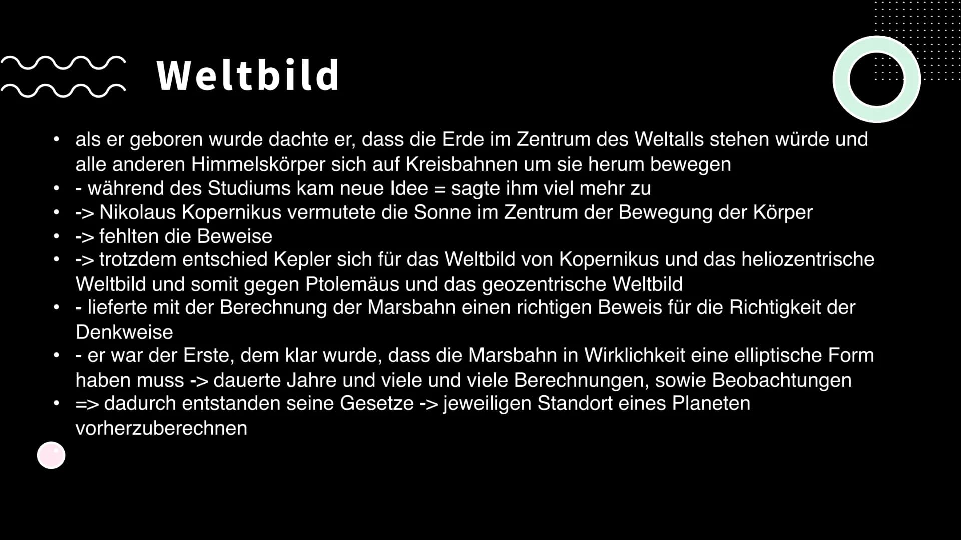 Kepler
Keplerschen Gesetze
O Themen
Biografie
Einfluss auf die Physik
Keplerschen Gesetze
Weltbild
Quellen
●
●
●
●
O
2 Biografie
Johannes Ke