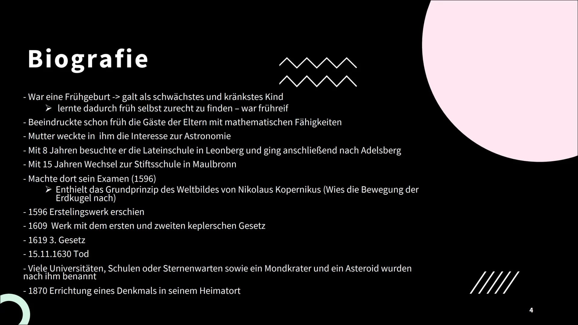 Kepler
Keplerschen Gesetze
O Themen
Biografie
Einfluss auf die Physik
Keplerschen Gesetze
Weltbild
Quellen
●
●
●
●
O
2 Biografie
Johannes Ke