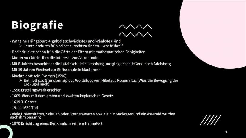 Kepler
Keplerschen Gesetze
O Themen
Biografie
Einfluss auf die Physik
Keplerschen Gesetze
Weltbild
Quellen
●
●
●
●
O
2 Biografie
Johannes Ke