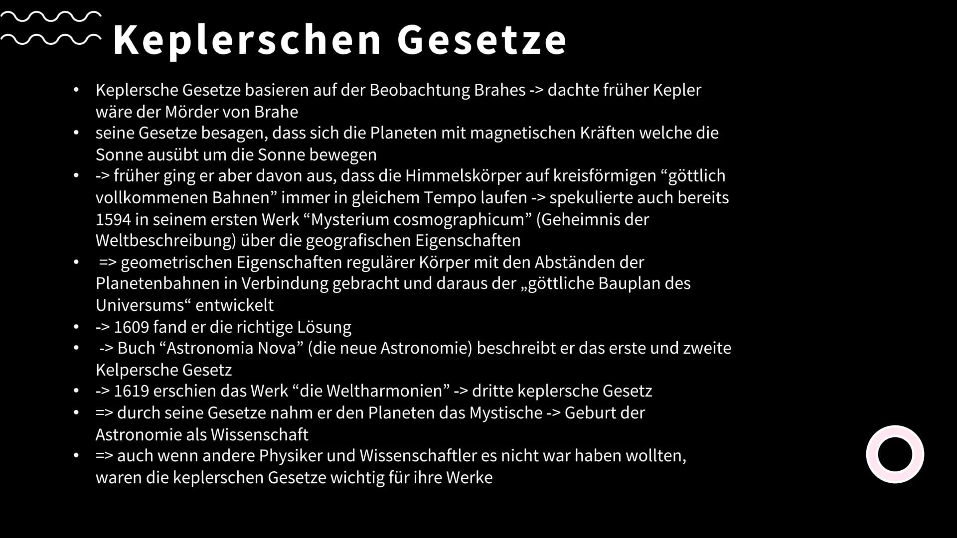 Kepler
Keplerschen Gesetze
O Themen
Biografie
Einfluss auf die Physik
Keplerschen Gesetze
Weltbild
Quellen
●
●
●
●
O
2 Biografie
Johannes Ke