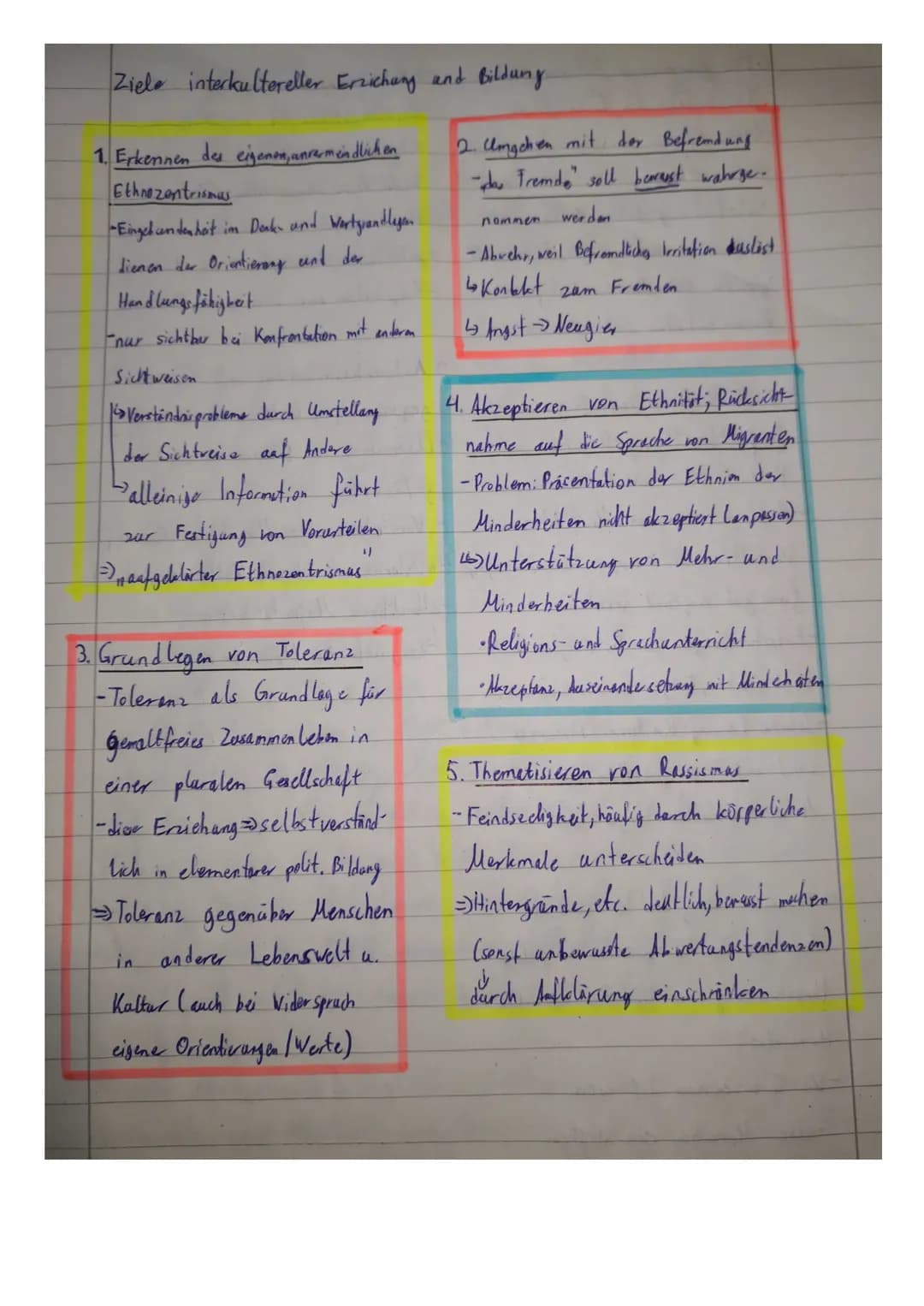 
<p>Interkulturelle Erziehung und Bildung zielen darauf ab, verschiedene Ziele zu erreichen, um die interkulturelle Kompetenz und Toleranz z
