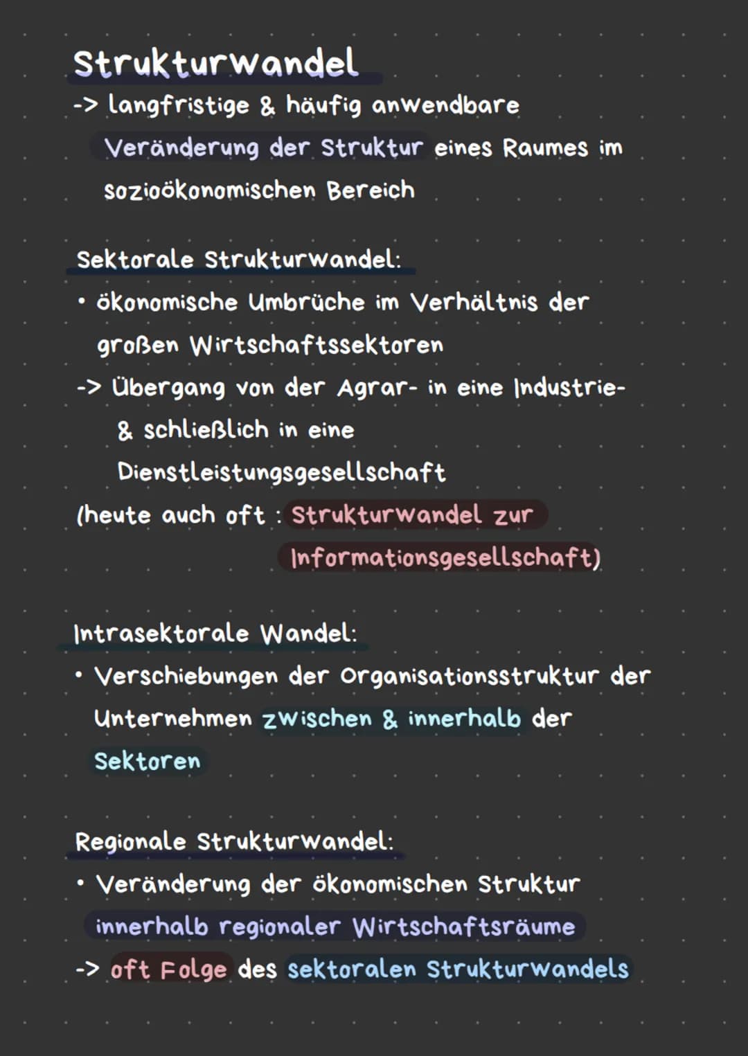 Strukturwandel
-> langfristige & häufig anwendbare
Veränderung der Struktur eines Raumes im
Bereich
sozioökonomischen
Sektorale Strukturwand