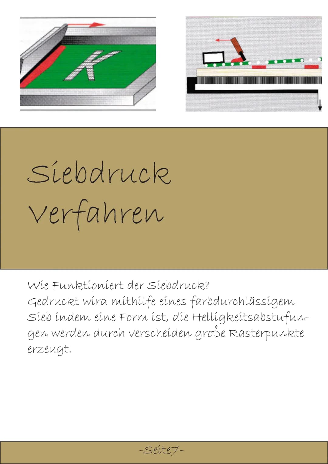 H
ܔܔܛܔܔܛ
Hochdruck
verfahren
Das Hochdruckverfahren oder der Flexodruck, ge-
nau wie die anderen Herkömmlichen Druckver-
fahren sind Basiere