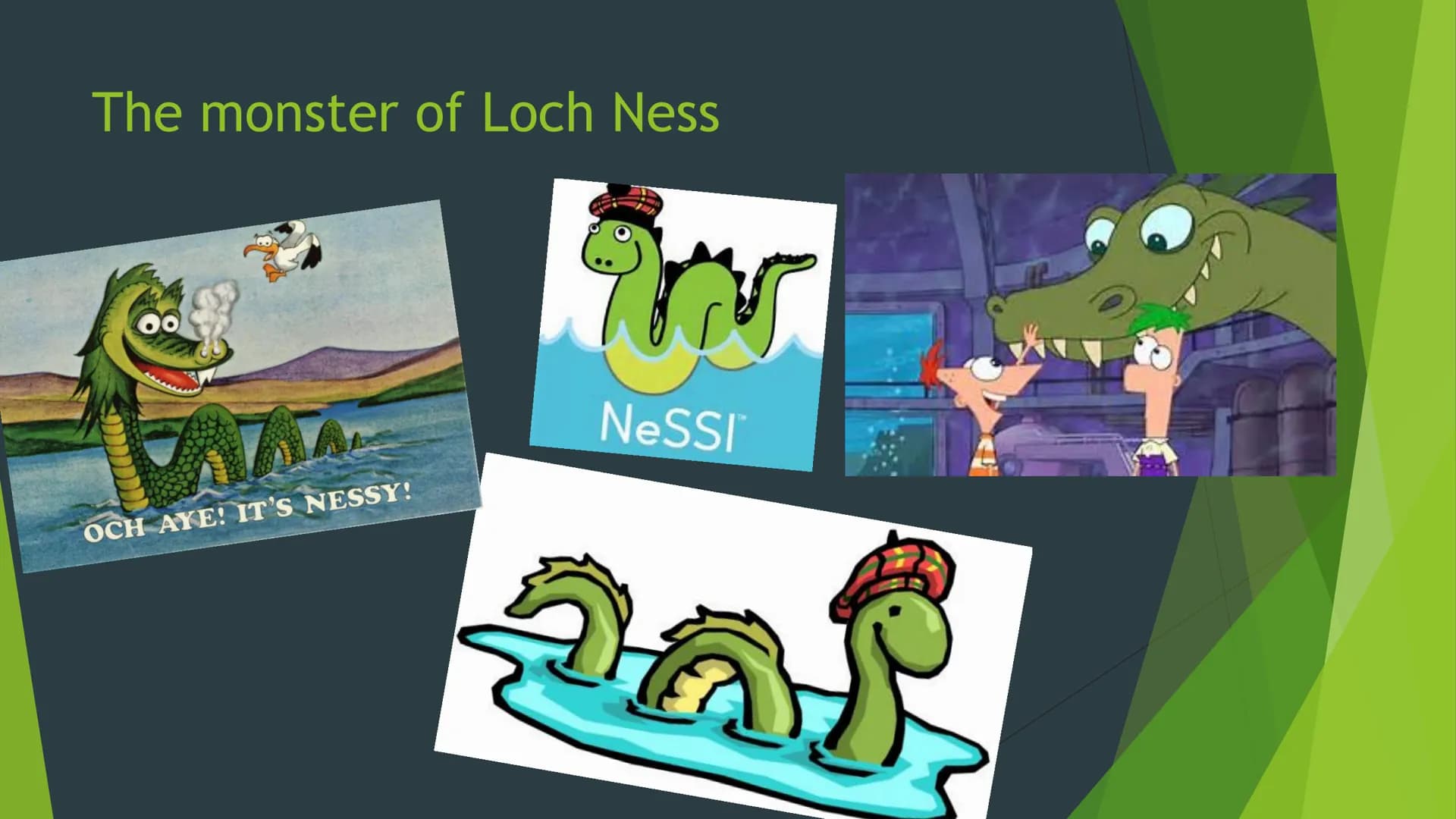  The Loch Ness
A lake in scotland Facts about Loch Ness
is in the Scotland Highlands
is situated in the north of Scotland
is the second larg