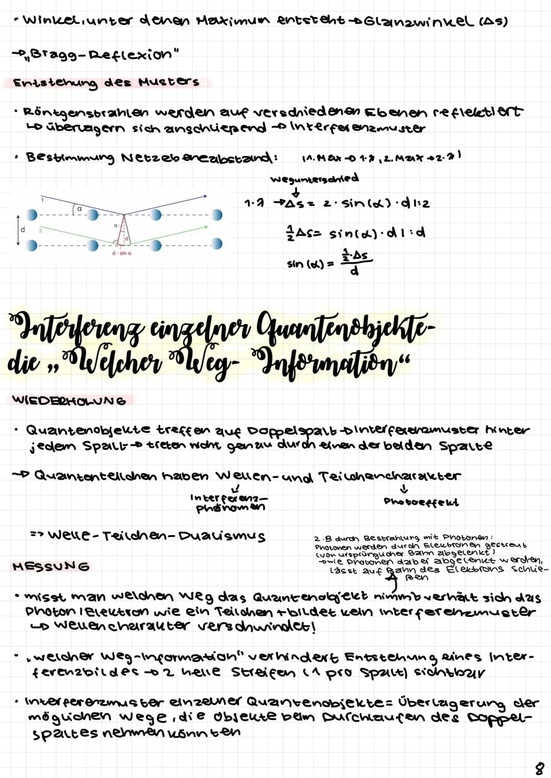 Quantenphysik
HAUPTMERNAL:
Quantenteilung: gewisse physikausche Größen sind nicht veränderbar + können
nur in Vielfachen eines minimalen Wer