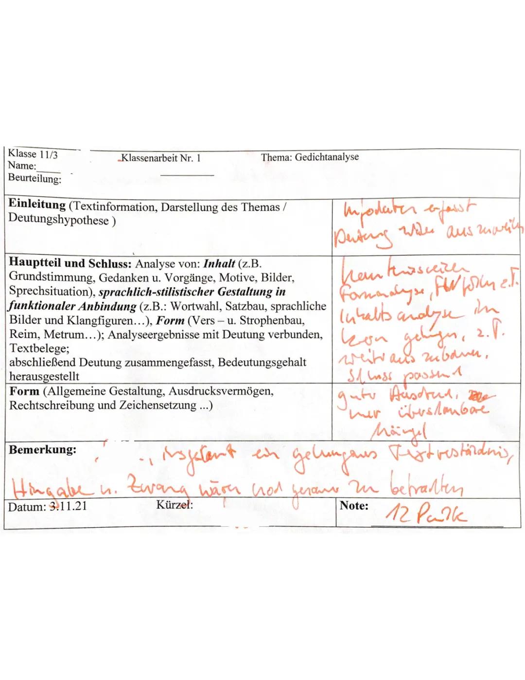 der Schiffer Gedichts Interpretation 