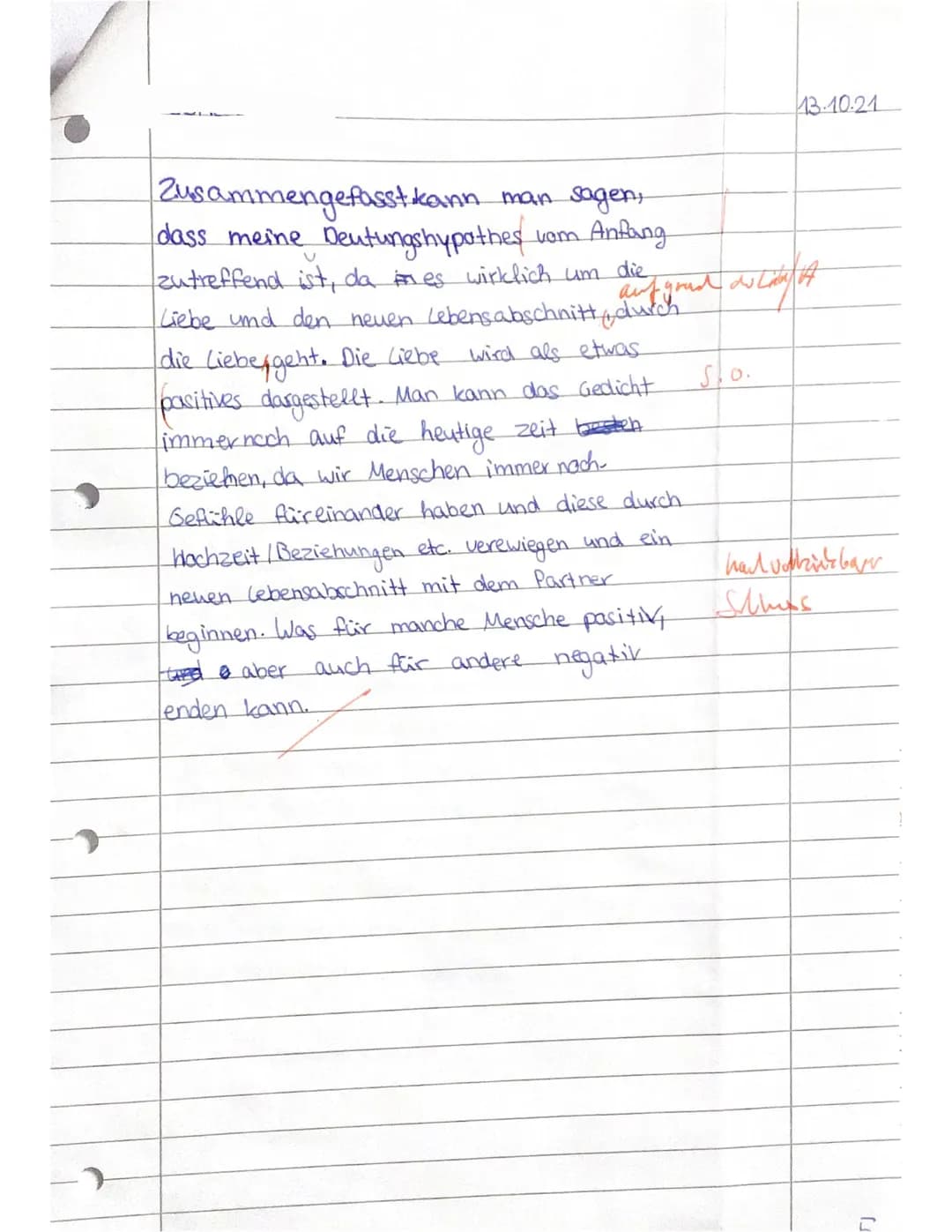 Klasse 11/3
Name:
Beurteilung:
Einleitung (Textinformation, Darstellung des Themas/
Deutungshypothese)
Klassenarbeit Nr. 1
Hauptteil und Sch