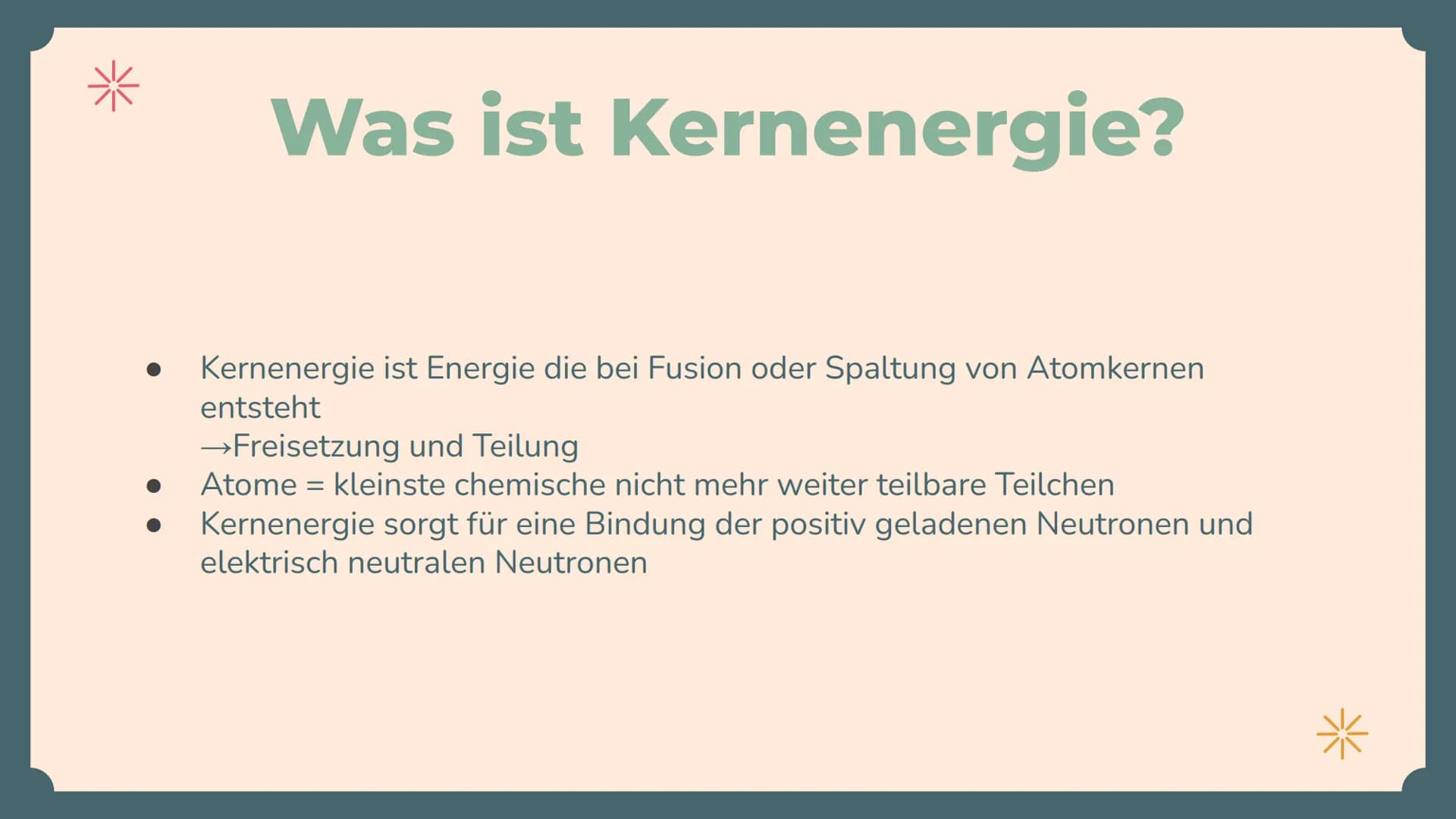 Hb
0
ATOMENERGIE
Von Annemarie Hebert, Charlyn Seubert
und Nadja Daszek
*
O
+
Å
+
0
+ *
Gliederung
1. Einleitung
2. Aufbau und Funktion der 