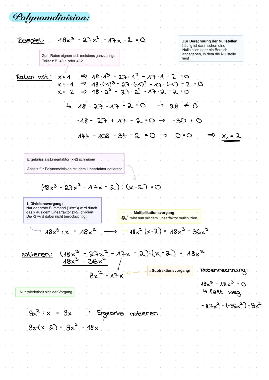 Substitution:
Beispiel:
Z1,2
ہے ام
2
+
√(3) ²
= 1
1
√
Beispiel:
x = 3
11
x-3=0
2x4 6x
- 2
=
Z
2-{-1,1₁-√2,√2}
2
1
-
11
2
- 3z + 20
2
3x² + 2
