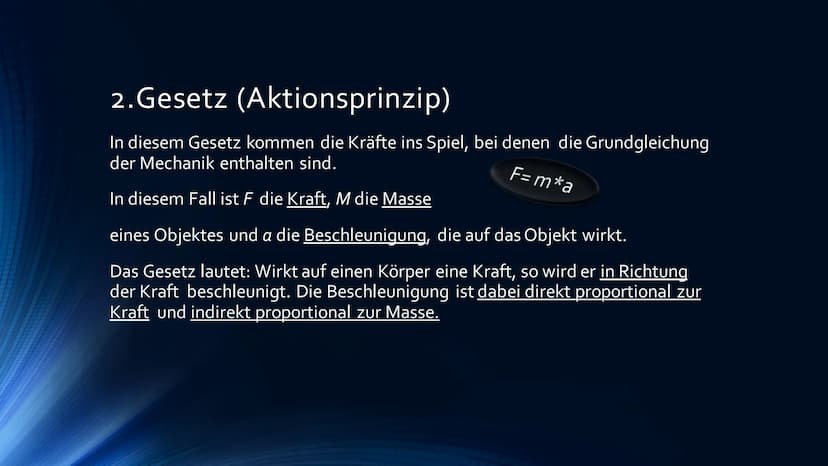 Die Newtonschen Axiome
DEFINITION UND ANWENDUNG
A
A
****** Ablauf:
Wissen: Die Newtonschen Axiome
Erklärung
Erstes Gesetz: Trägheitsprinzip 
