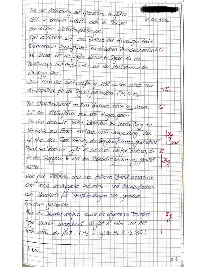 KLAUSTURE
Geographic (K
Thema: Bochum 4.0 - eine Stadt im
Fachlehrer
Wortanzahl: 577
Aufg
A1:
X11
1 :
207
Aufg. 2
95
Aufg. 3 : 270
- EO
-Bed