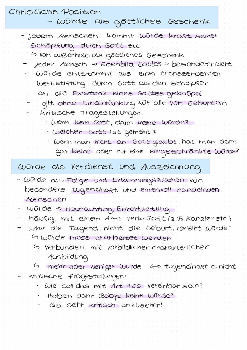 Menschenwürde.
würde nach kant
- würde als wesensmerkmal der Menschheit
würde hat keinen Preis
(Mensch) ist über jeden Preis erhaben, selbst