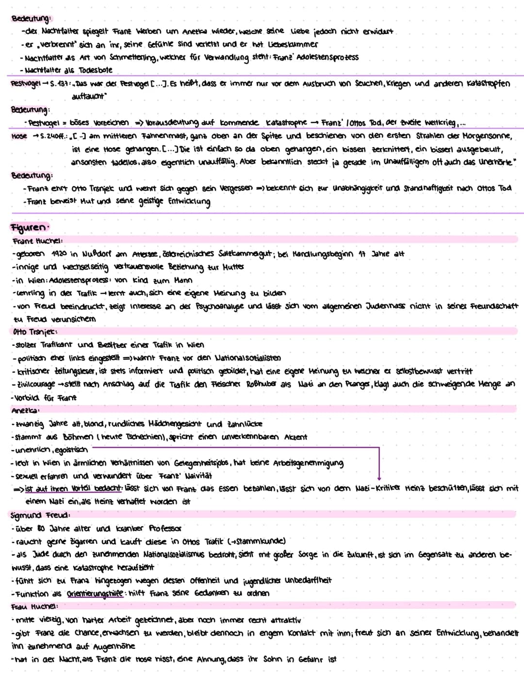 Der Trafikant
vorgehensweise beim interpretieren epischer Texte
1) Einleitung
-Titel, Textsorte, verfasser, Entstehungszeit, Thematik des Ro