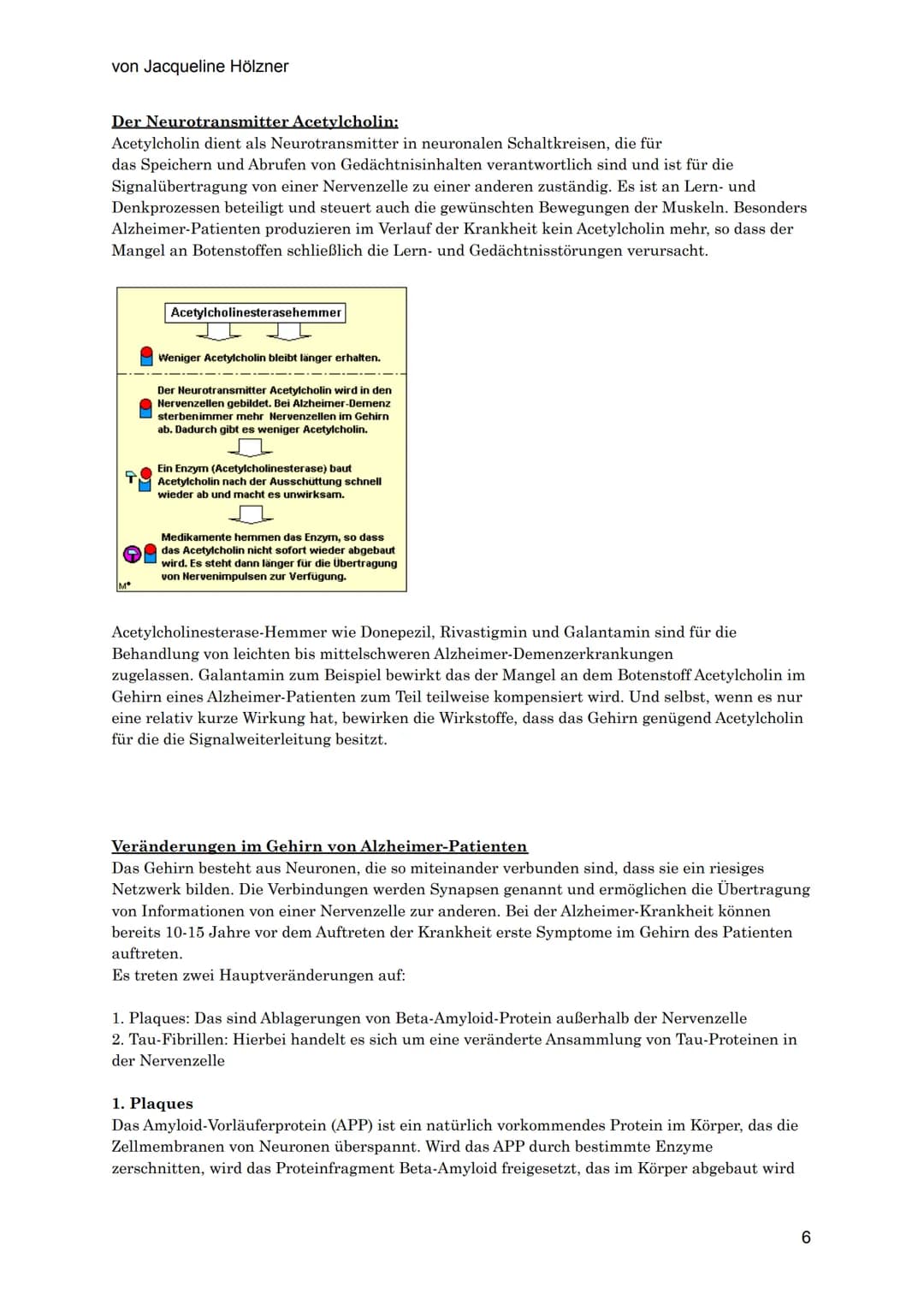 von Jacqueline Hölzner
Alzheimer
Einleitung
Aufgrund des demografischen Wandels, der Tatsache, dass die Menschen immer älter werden,
vor all