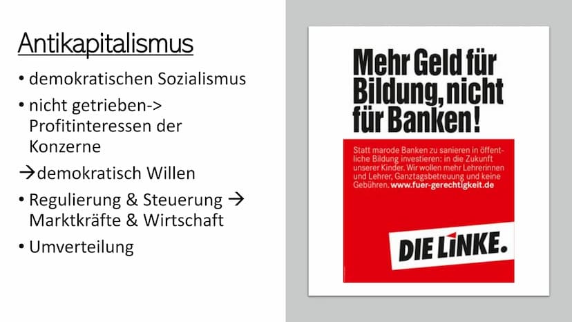 DIE LINKE. Was erwartet euch heute ?
Die Linke Partei
Die Parteivorsitzende
Die Vorgeschichte
Ziele der Partei Die Linke Partei
Gründung →16