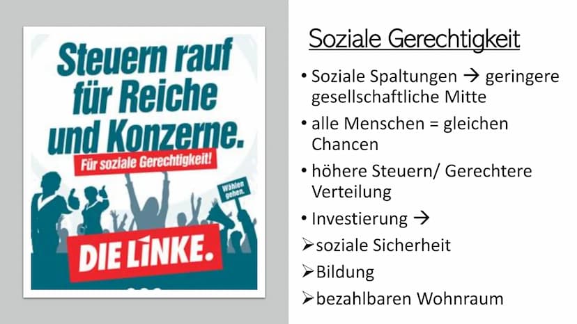 DIE LINKE. Was erwartet euch heute ?
Die Linke Partei
Die Parteivorsitzende
Die Vorgeschichte
Ziele der Partei Die Linke Partei
Gründung →16