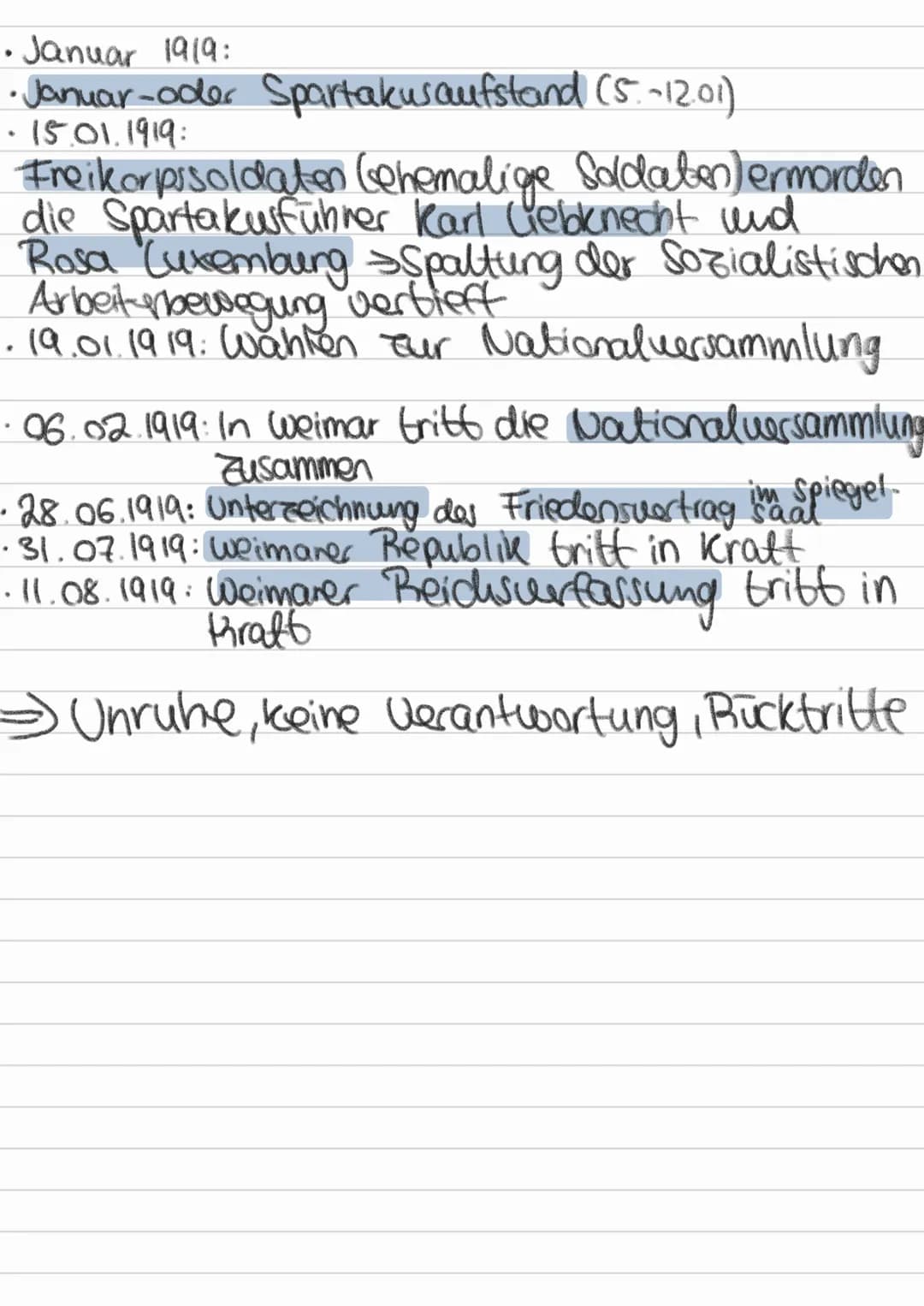 1) Entstehung der Weimarer Republik
• 29.09. 1918: Die Oberste Heeresleitung (OHL)
gesteht die die deutsche
Purederlage des 1. Weltkrieges
>