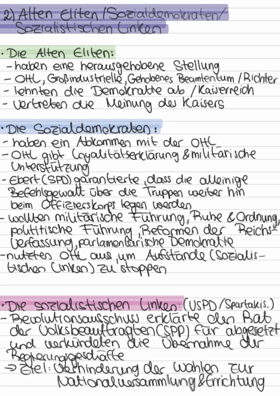 1) Entstehung der Weimarer Republik
• 29.09. 1918: Die Oberste Heeresleitung (OHL)
gesteht die die deutsche
Purederlage des 1. Weltkrieges
>