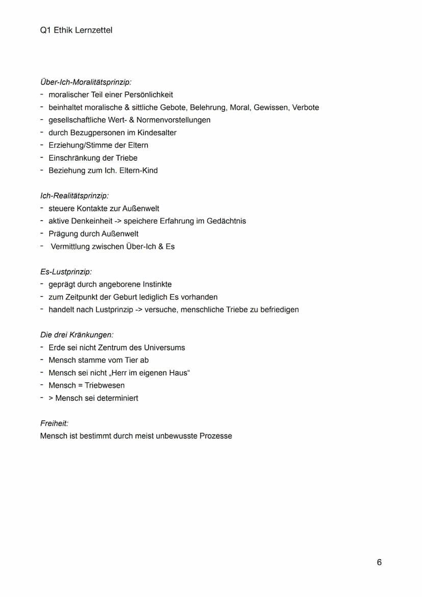 Q1 Ethik Lernzettel
Begriff
Determinismus
Kausalität
Grund
Folge
Ursache
Wirkung
Willensfreiheit
Handlungsfreiheit
Indeterminismus
Wille
Fre