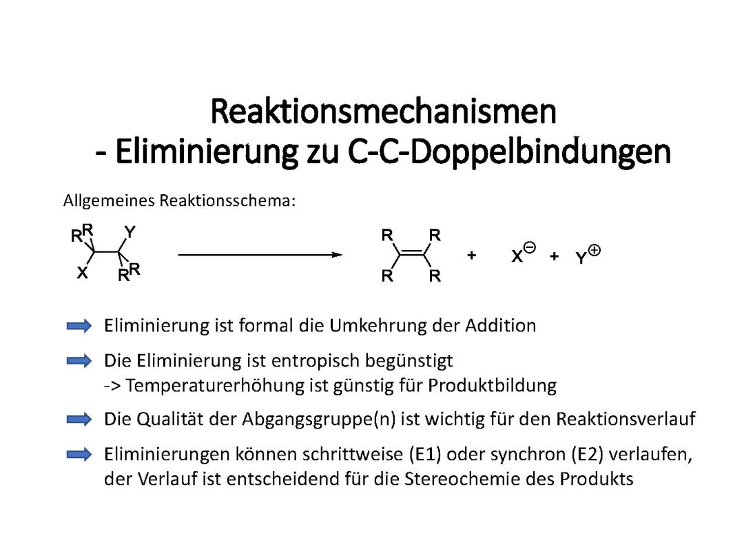 E1 und E2 Eliminierung: Einfache Erklärung des Mechanismus