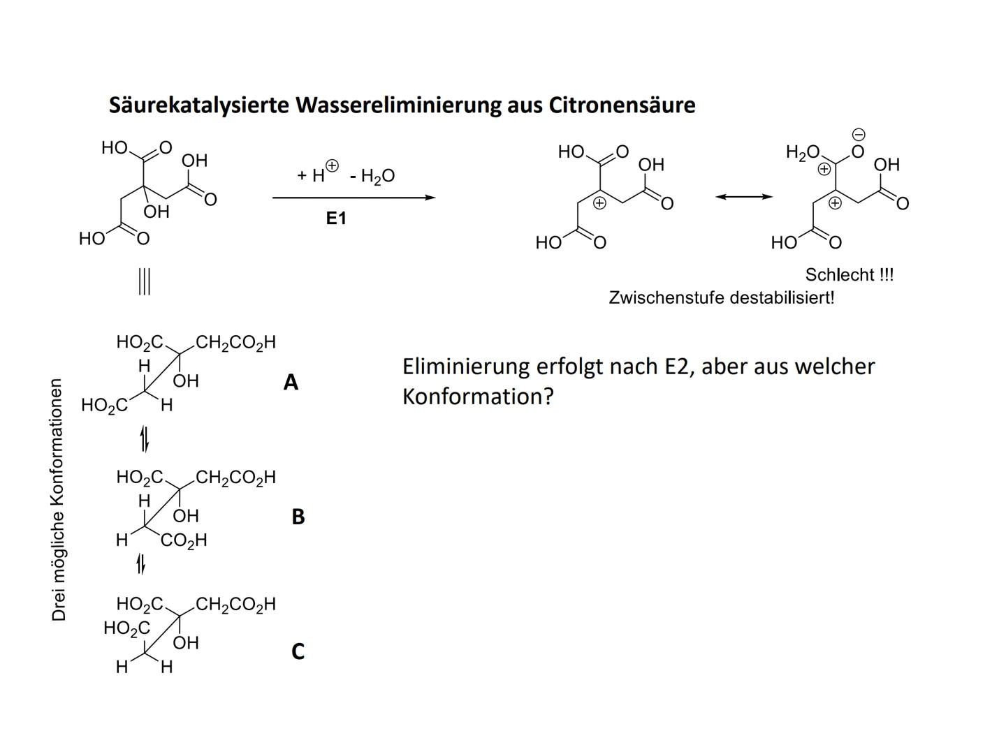 Reaktionsmechanismen
- Eliminierung zu C-C-Doppelbindungen
Allgemeines Reaktionsschema:
RR Y
RR
X
R R
R R
xo
Eliminierung ist formal die Umk